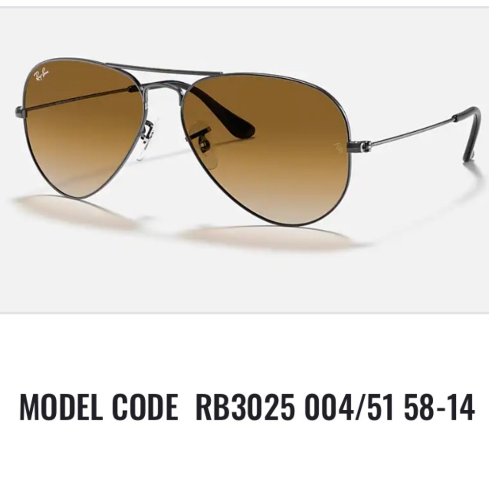 Rayban Aviator Gunmetal Gradient Sunglasses. Barely worn